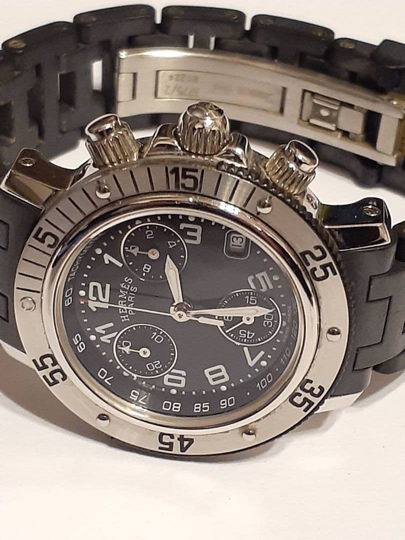 エルメス クリッパー ダイバー CL2 315 クロノグラフ 腕時計 デイト