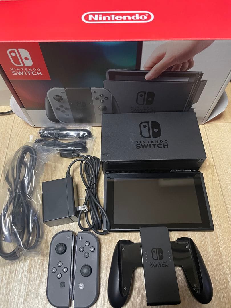 動作確認済み　Nintendo Switch グレー　付属品完備 動作確認済み」Nintendo Switchグレー 完品＋コントローラー付き