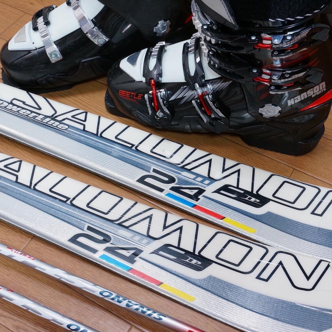 メンテ済 158cm靴27～27.5cm SALOMON スキーセット(160)