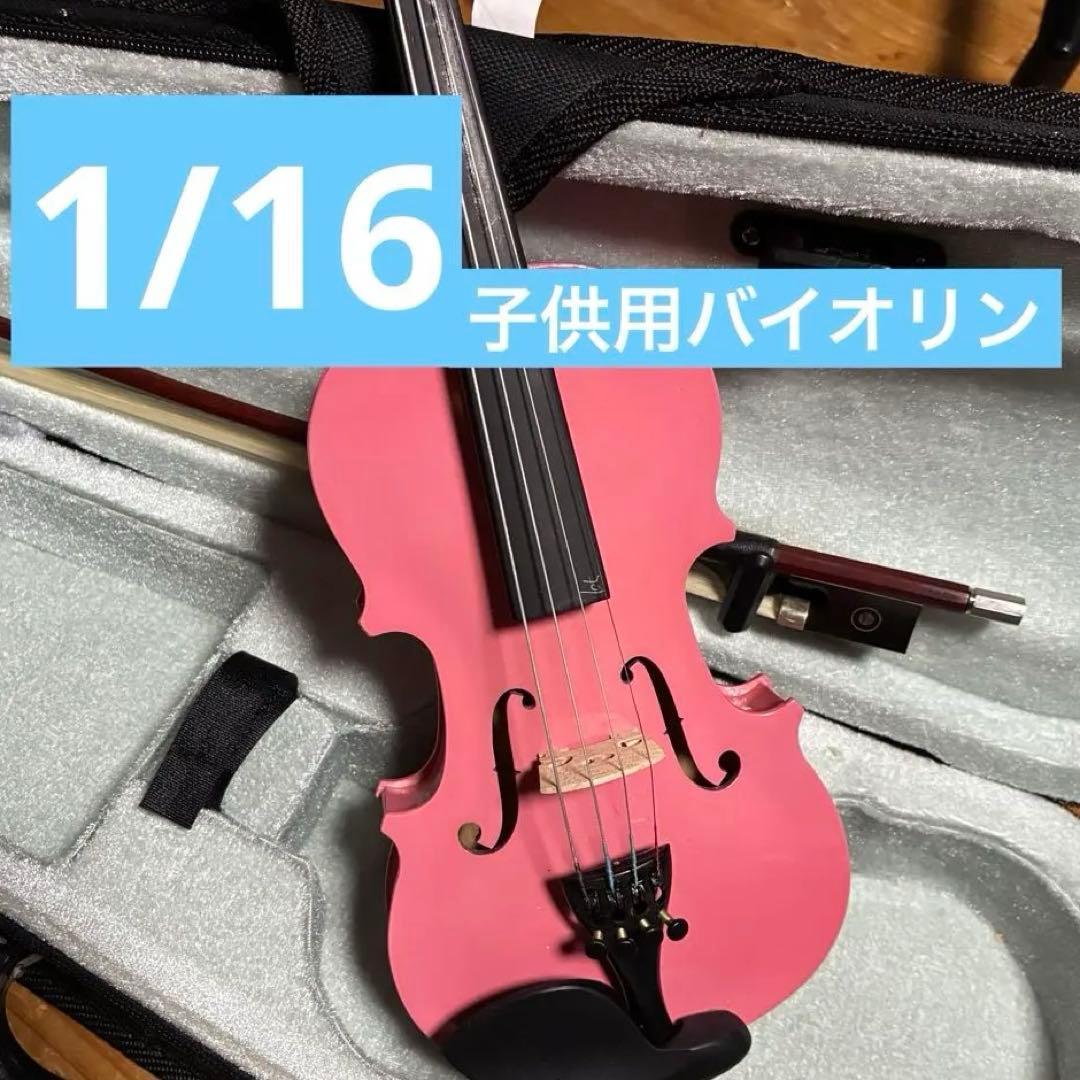 子供用バイオリン　1/16 子供用バイオリンセット】 Reghin 1/16サイズ 弓・三角型セミハード