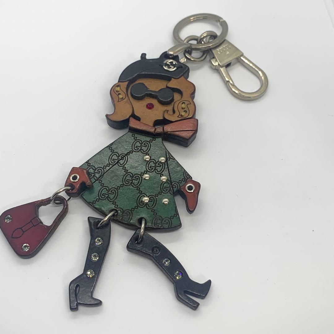 希少 グッチ キーリング マドモアゼル ガール GG インターロッキング