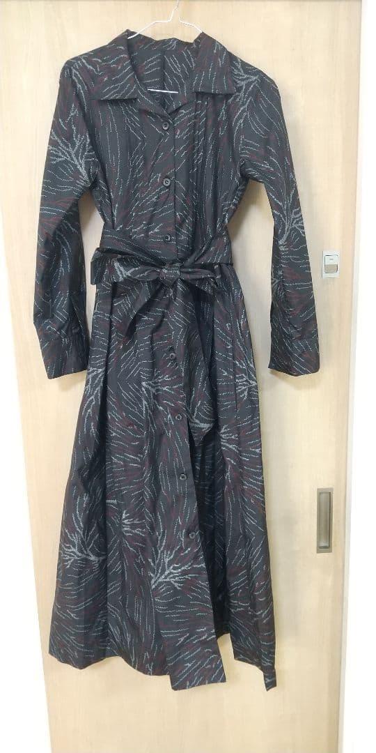 着物リメイク シャツワンピース 大島紬 - メルカリ