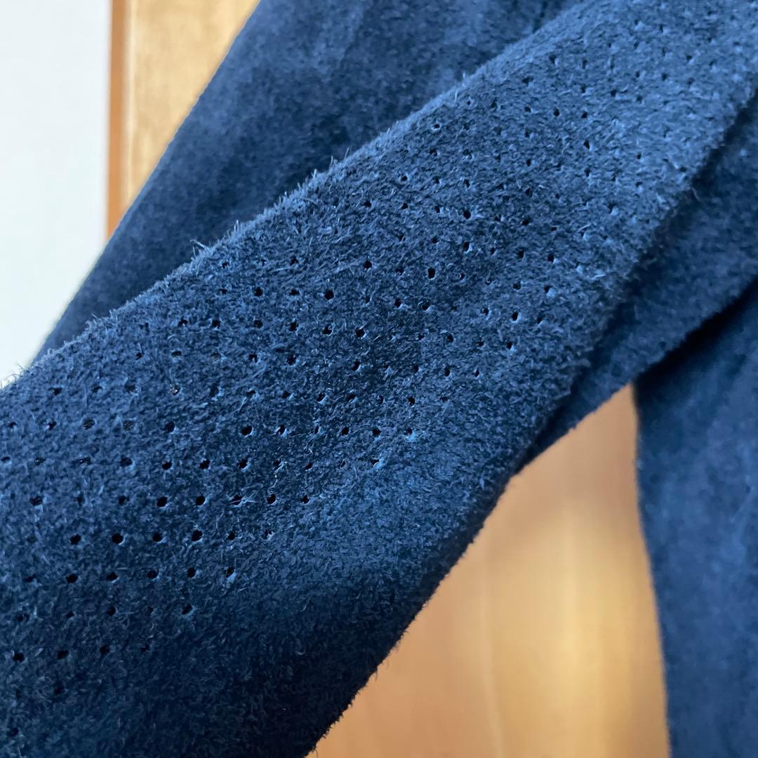 ripvanwinkle ネイビー スエードレザー ジャケット - メルカリ