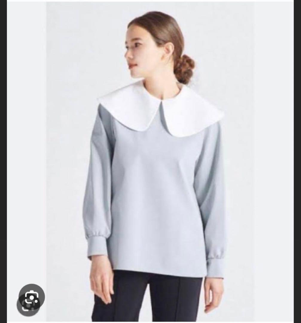 yori yori ワイドカラー ストレッチ ブラウス 36