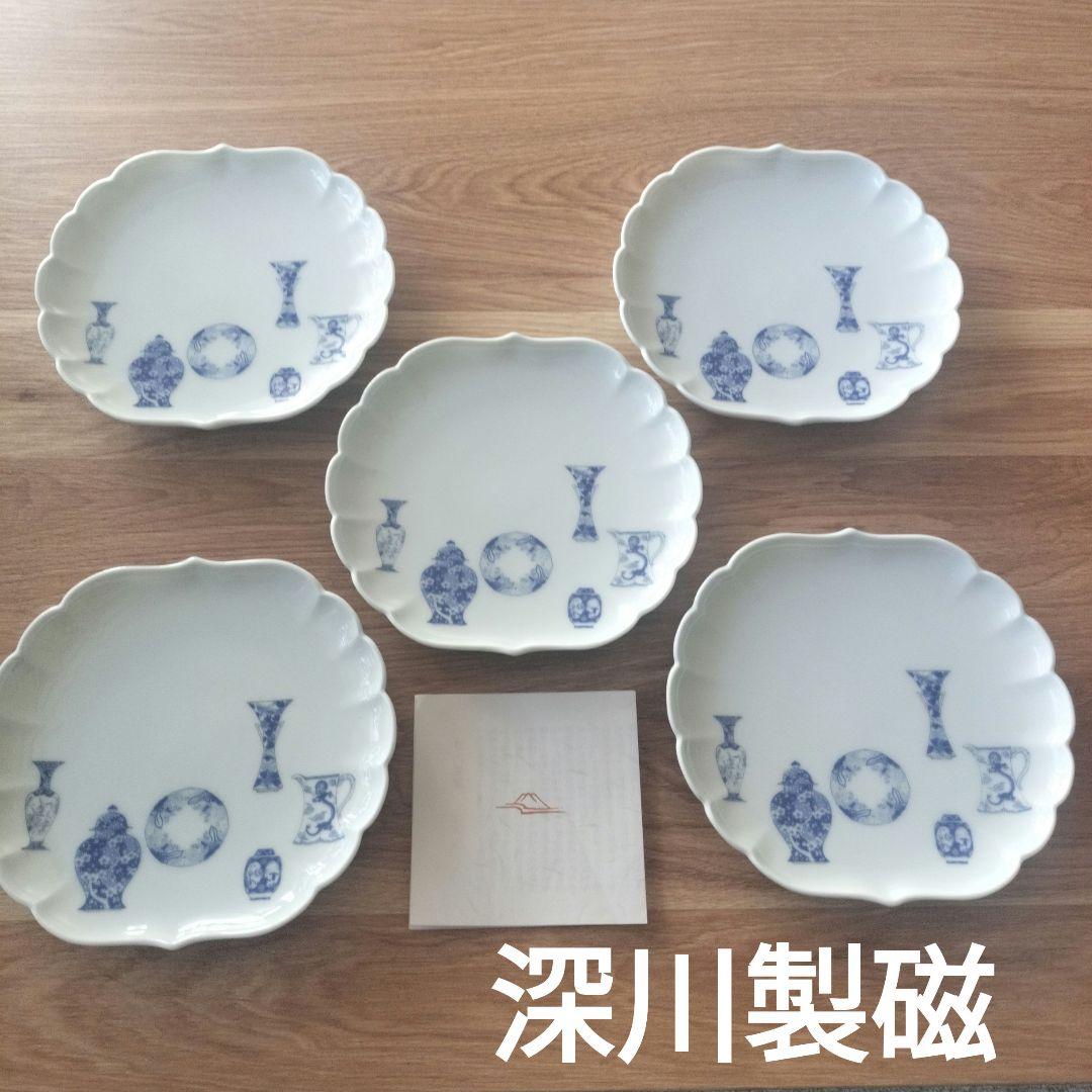 たこやき◆未使用◆深川製磁 ブルーチャイナ 菊中 フリル 銘々皿 5枚揃 ブルーチャイナⅡ 菊中割小皿 1枚 | 有田焼 深川製磁｜公式オンライン