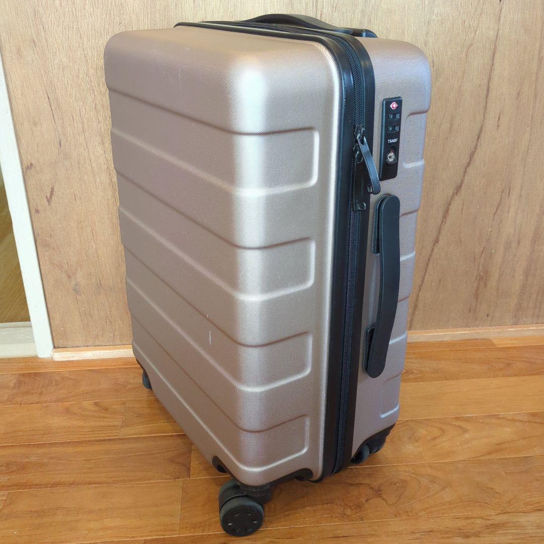 無印良品 バーを自由に調節できるハードキャリーケース36L ベージュ 1-3泊] 無印 バーを自由に調節できる ハードキャリーケース 36L