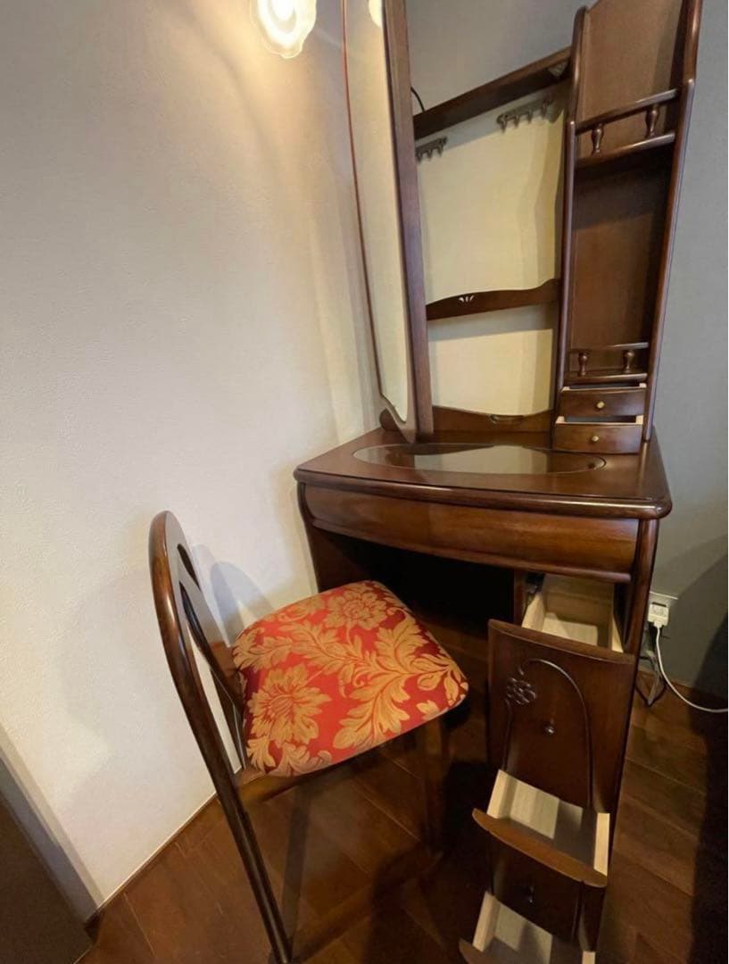 しまじろう様専用】木製一面鏡ドレッサーの通販はau PAY マーケット