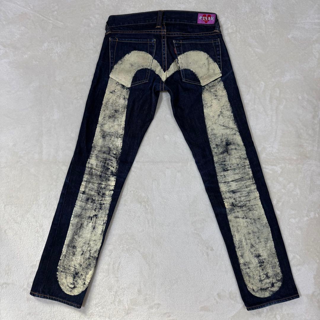 EVISU エヴィス donna ドンナ 大黒ペイント デニム ジーンズ W26 evisu エヴィス donna ドンナ 買取募集 京都 デニムパンツ アメカジ