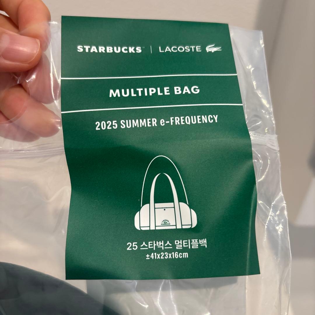 韓国 スターバックス LACOSTE ラコステ バッグ グリーン - メルカリ