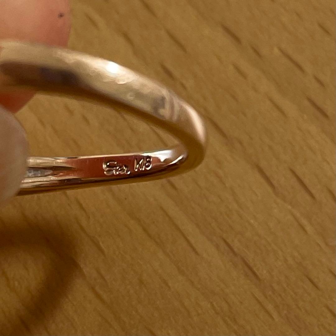 ★曲線美★スタージュエリー K18ダイヤモンドリング 0.06CT 5号