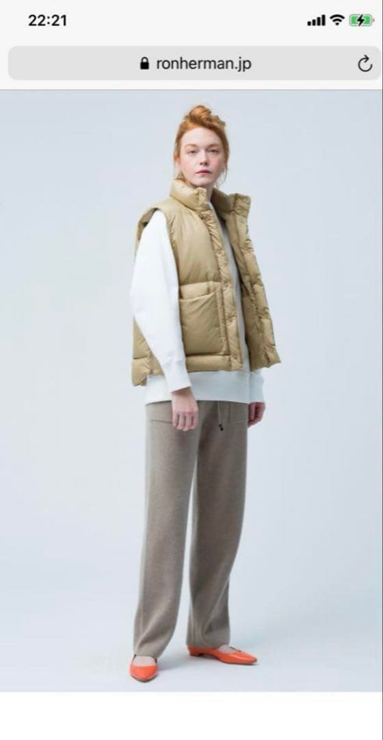 Ron Herman ロンハーマン ダウンベスト ベージュ S 根岸由香里 - メルカリ