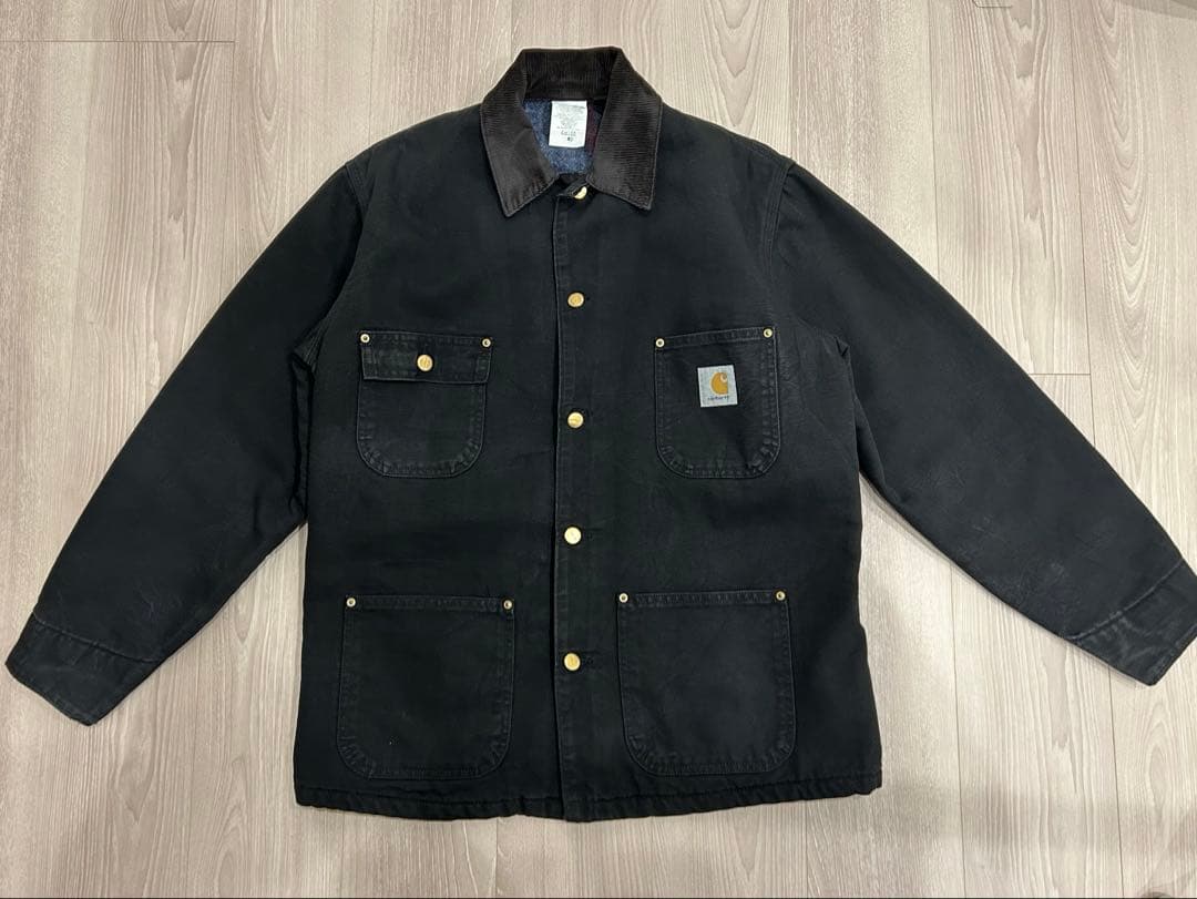 カーハート 90s 星タグ チョアコート 40 USA製 ブラック CB105 USA製 90s カーハート ミシガンチョアコート CB105 40 BLK - メルカリ