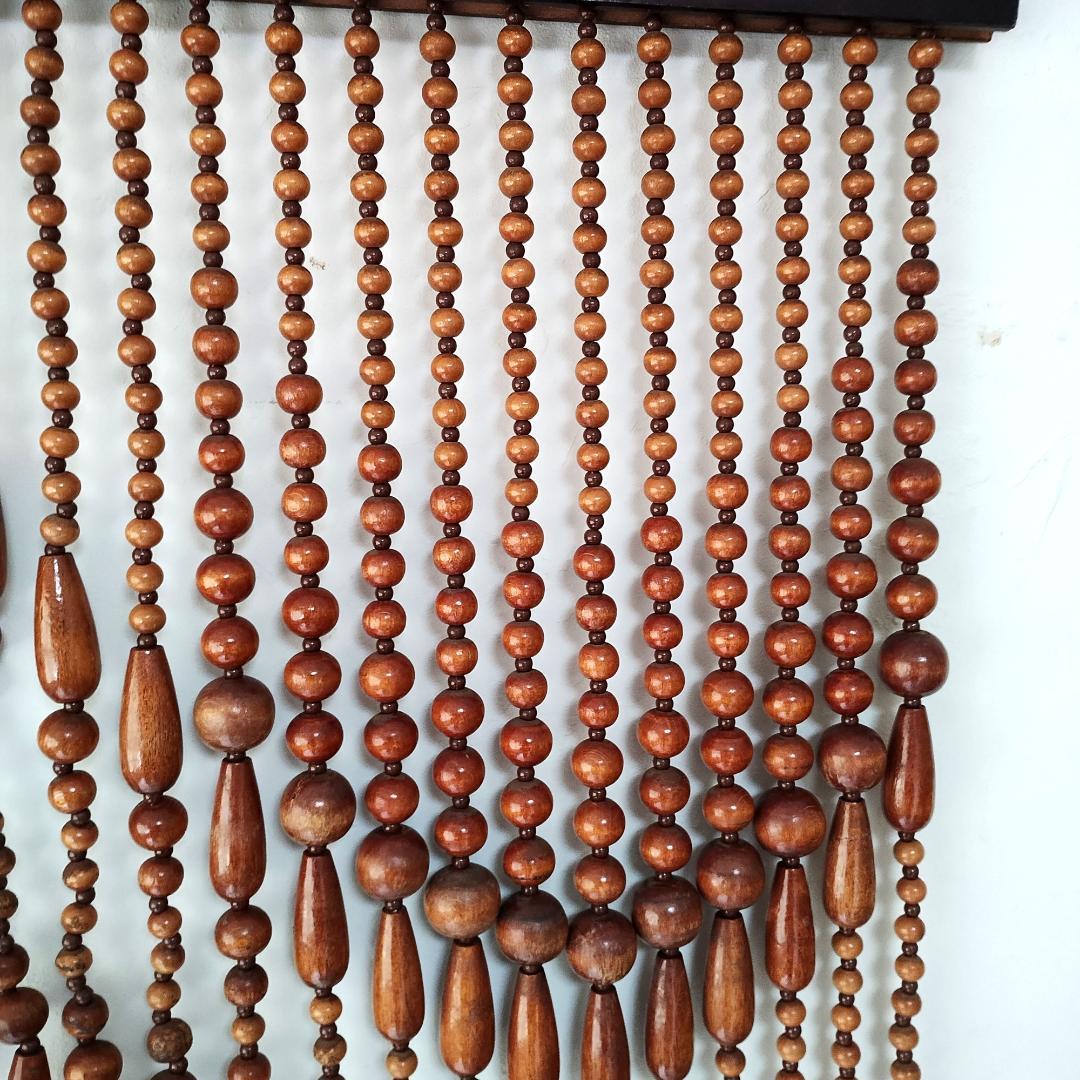 昭和レトロ 暖簾 珠のれん 木製 アーチ型 当時物 懐かしい 平成レトロ