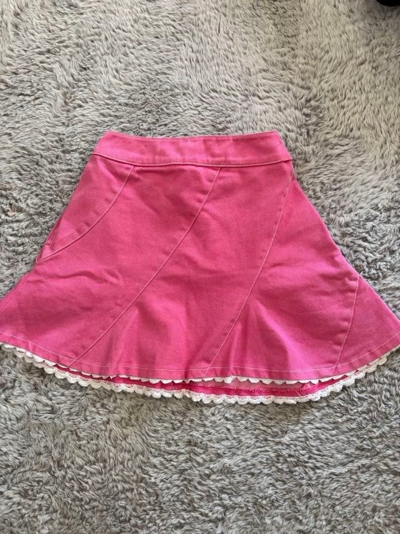希少レア 当時物 メゾピアノ デニムスカート 平成 レトロY2K ピンク