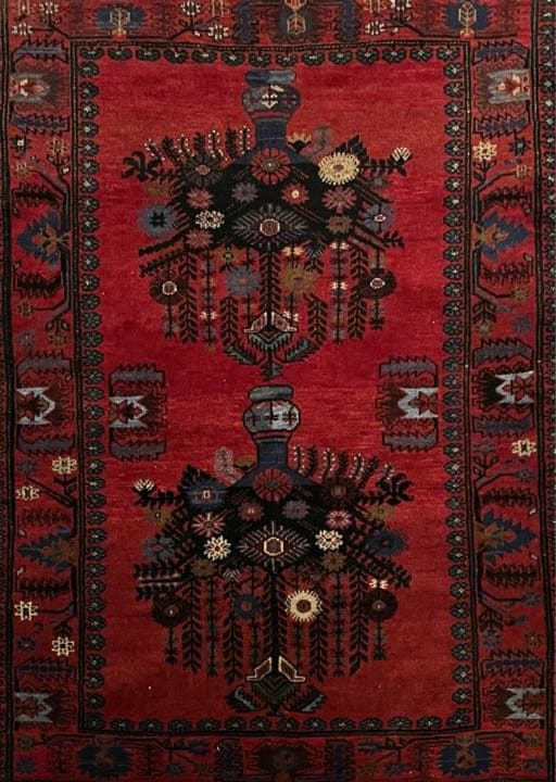 【新品未使用】アフガニスタン産 バルーチ絨毯　ラグ　トライバル　ペルシャ 180×105cmトライバルラグ ヴィンテージラグ 手織り ペルシャ バルーチ