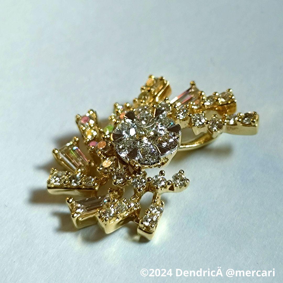 ROCCA　ダイヤモンドペンダントトップ　0.696ct　K18　コンビ　螺旋