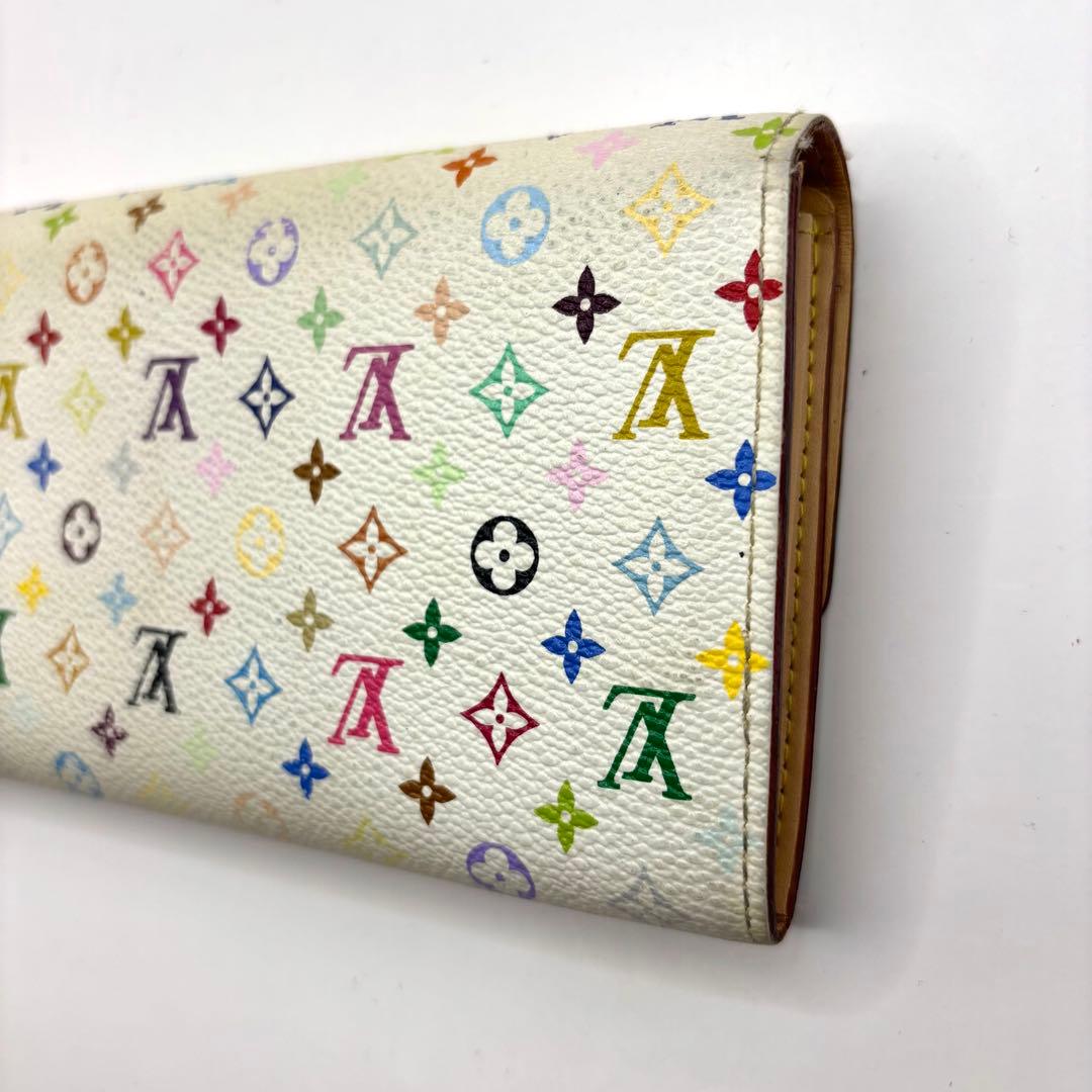 正規品 ルイヴィトン サラ マルチカラー 折り財布 総柄 pvc レザー