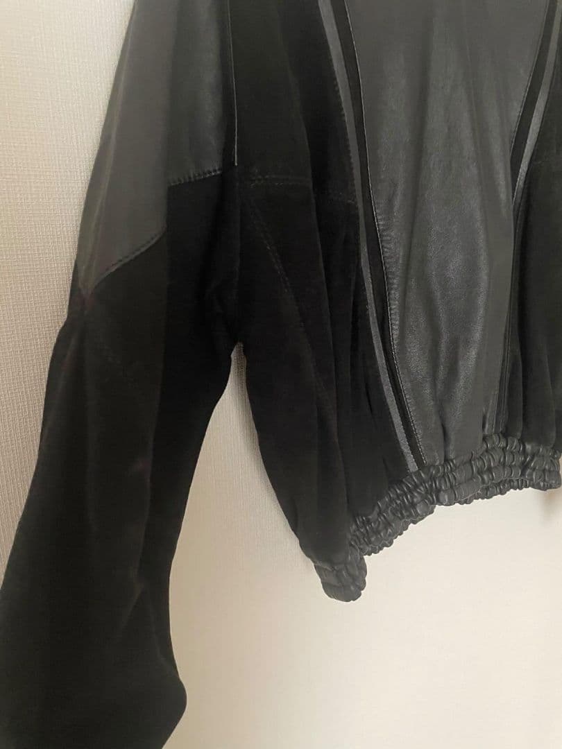 塩野かれんさん 私物 ヴィンテージ レザー切替 トップス