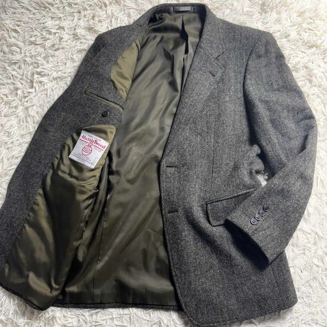 ハリスツイード 丸善 ヘリンボーン テーラードジャケット A7 L〜XL相当 ハリスツイード 丸善 ヘリンボーン テーラードジャケット A7 L〜XL相当