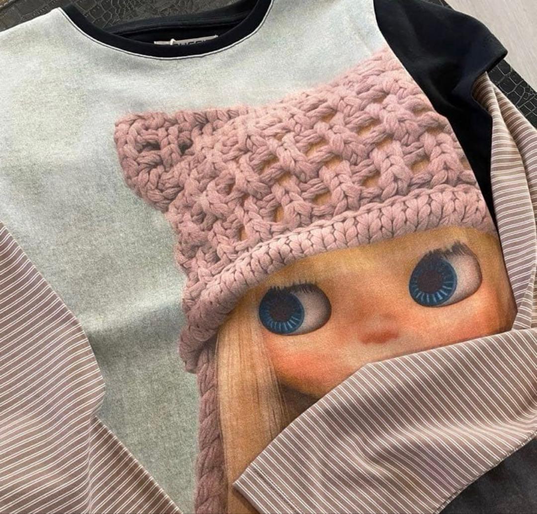 COYSEIO x BLYTHE ドールプリント ストライプ 長袖Tシャツ - メルカリ