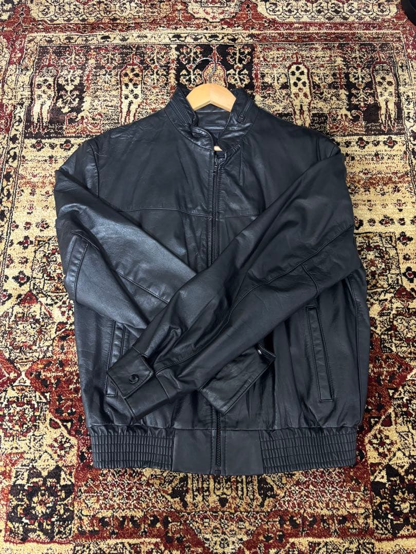レザージャケット（着脱可能ライナー付） 古着 SEARS シアーズ Sears レザージャケット ファーライナー付き 80's 革 ハーフ
