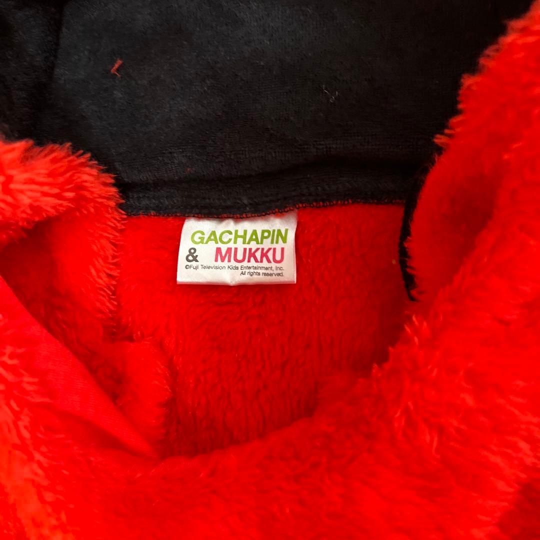 ガチャピン & ムック フリースオールインワン レッド ムック 着ぐるみ