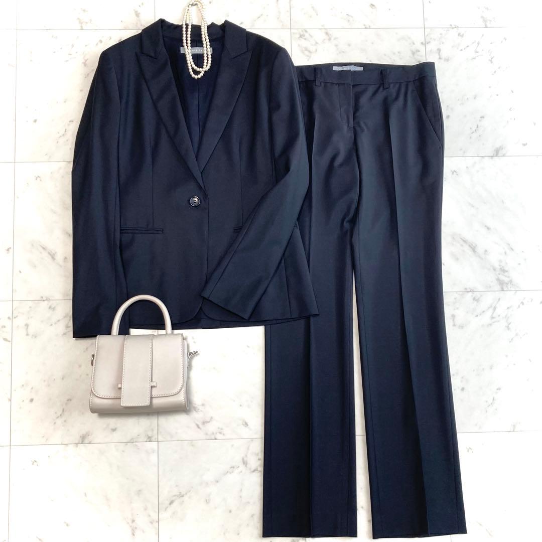 極美品 セオリーリュクス エグゼクティブ2 スーツ セットアップ 黒 40 38 セオリーリュクス セットアップスーツ ノーカラー エグゼクティブ 38