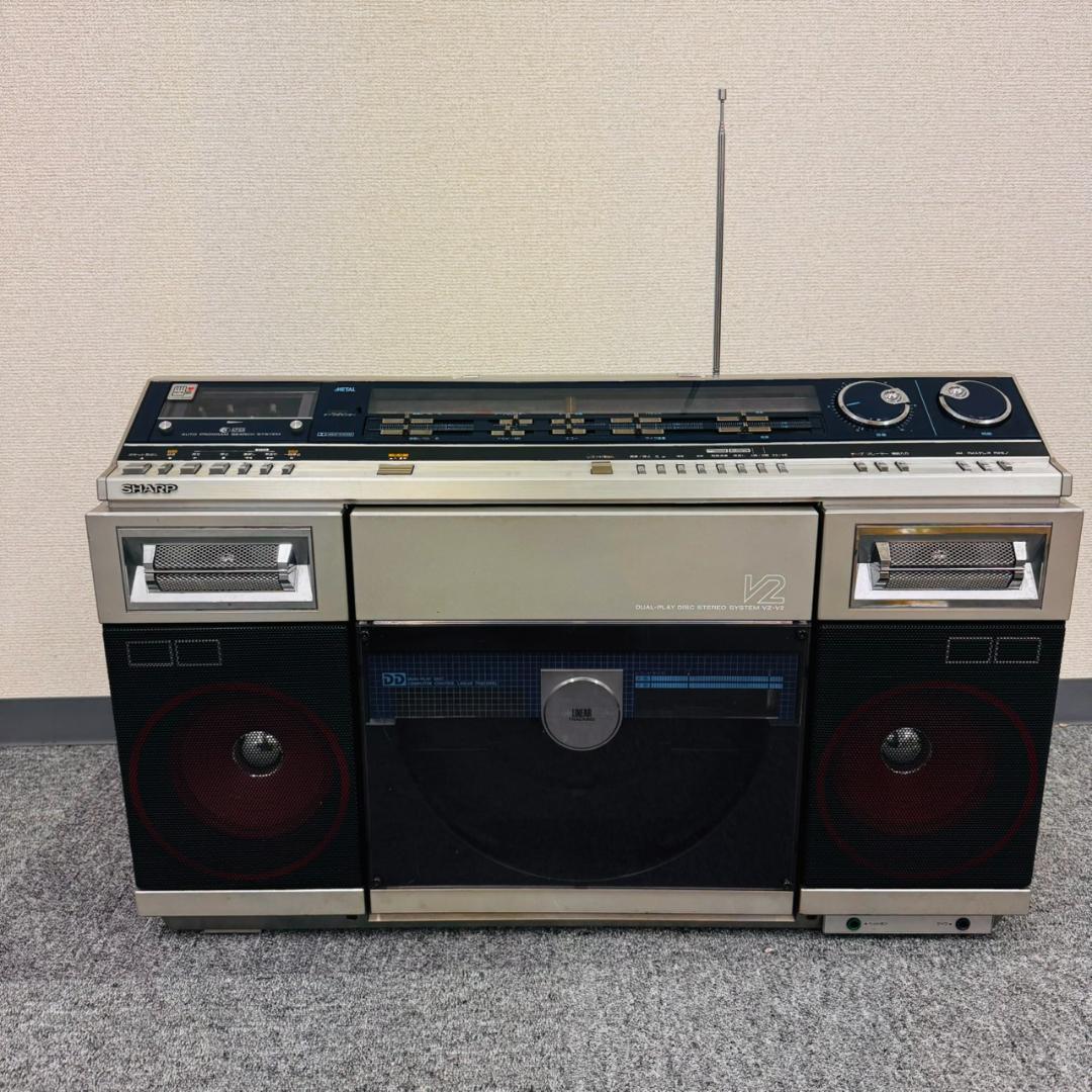 通電確認 SHARP シャープ VZ-V2 ラジカセ レコード SHARP VZ-V2 レコード両面自動再生ラジカセ 3号機レストア その4