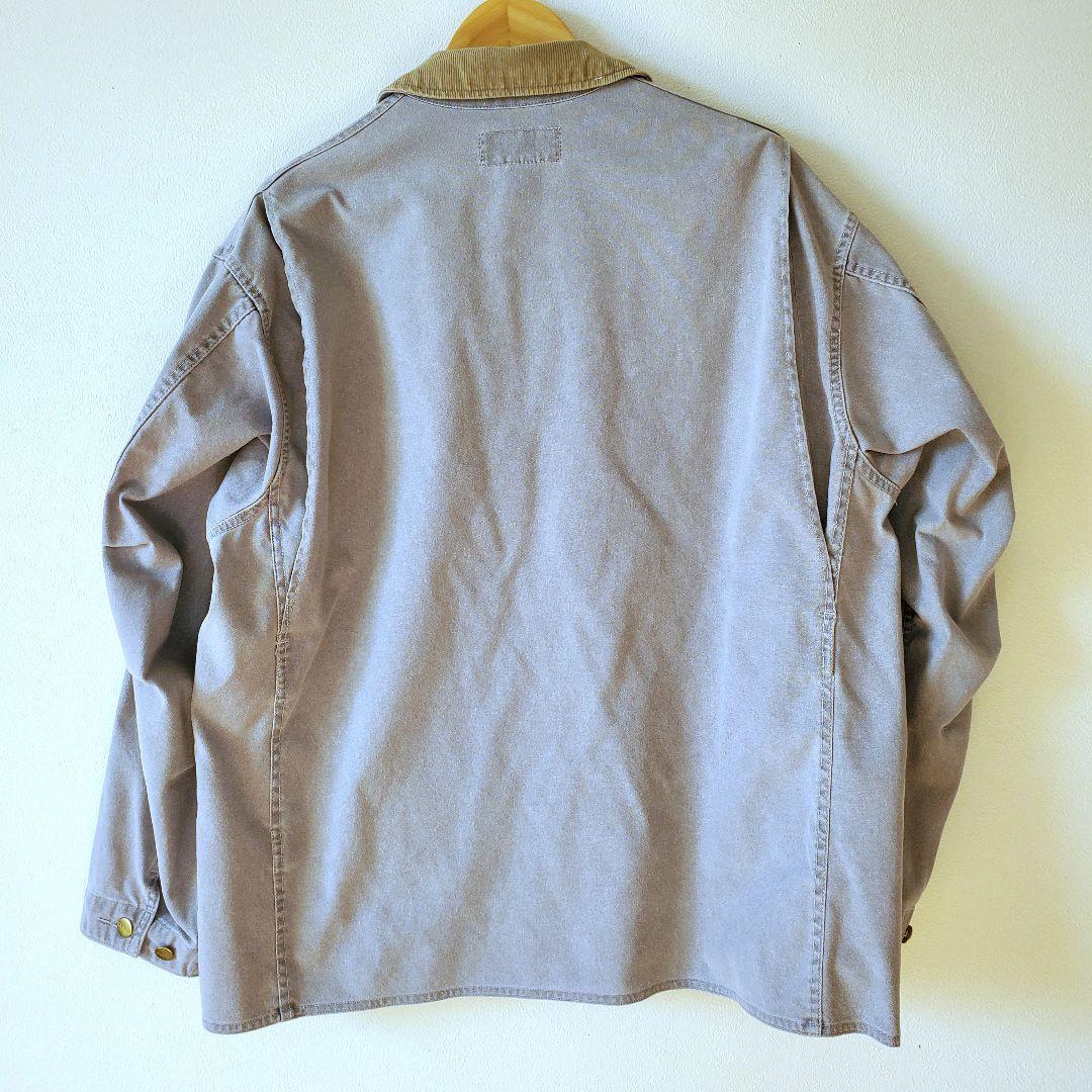 L.L.Bean ブルーベージュ コーデュロイ襟 カバーオール