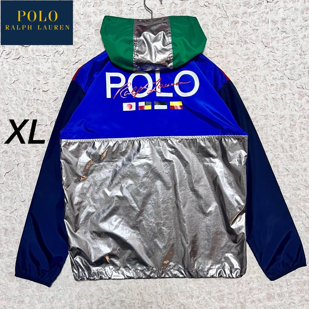 『希少サイズ』　ポロラルフローレン　アノラックパーカー　マルチカラー　希少　XL 希少サイズ』 ポロラルフローレン アノラックパーカー マルチカラー