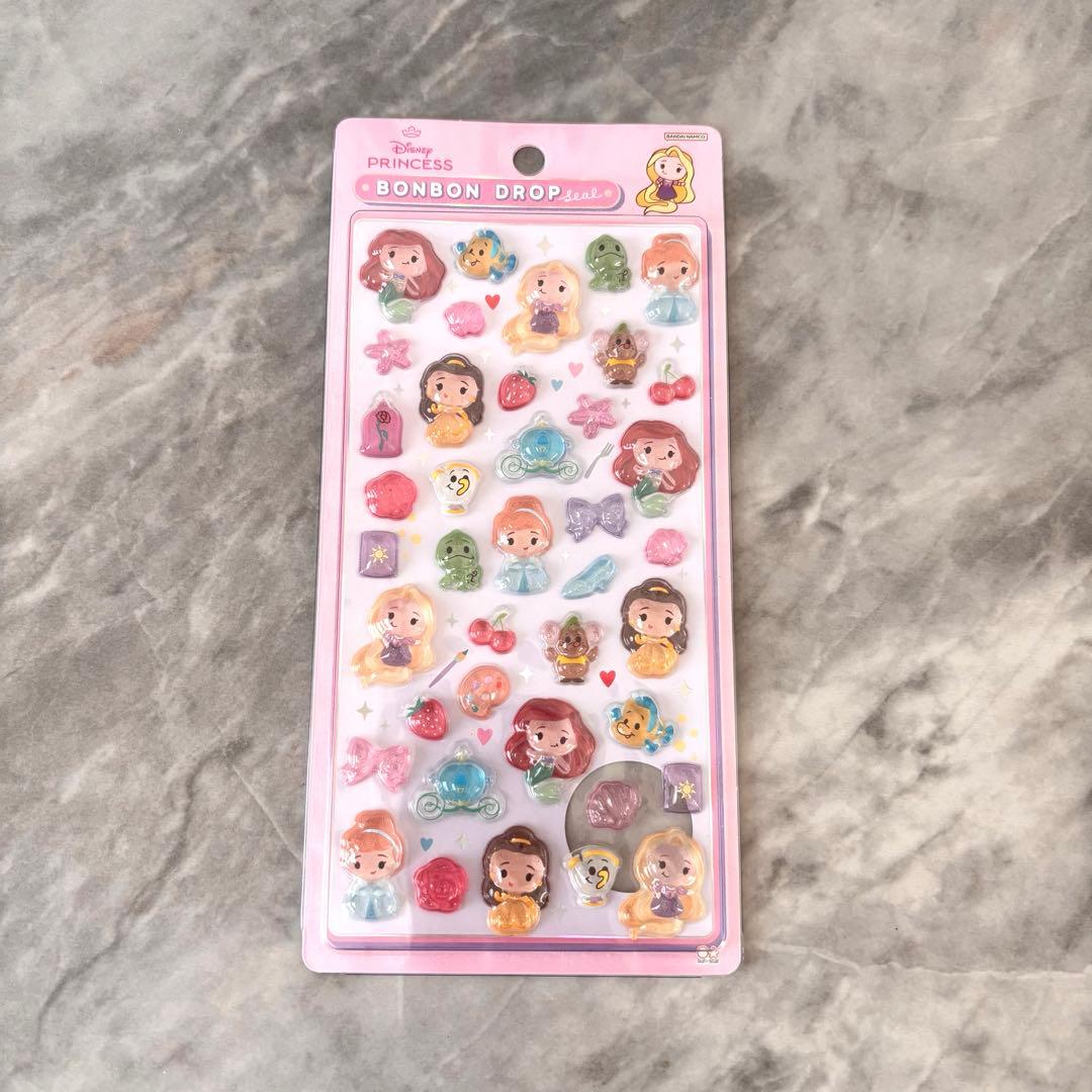 ボンボンドロップシール ディズニー 3枚 （クラシック・プリンセス