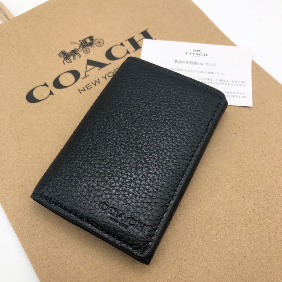 【COACH☆新品】☆ビジネス カード ケース☆名刺入れ☆ブラック☆レザー☆ エッセンシャル ビジネス カード ケース（名刺入れ）｜COACH（コーチ