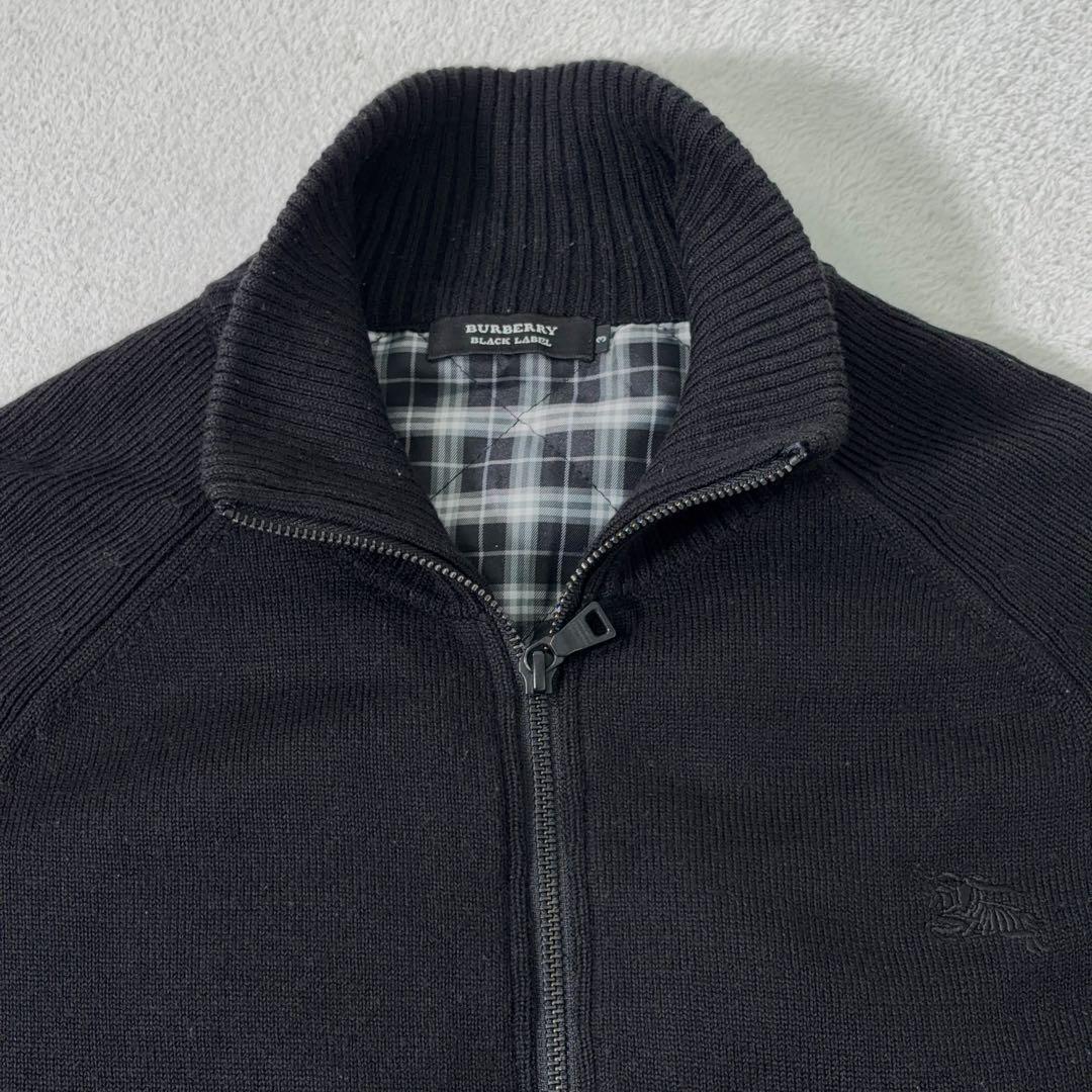 バーバリーブラックレーベル】中綿ニットブルゾン ノバチェック
