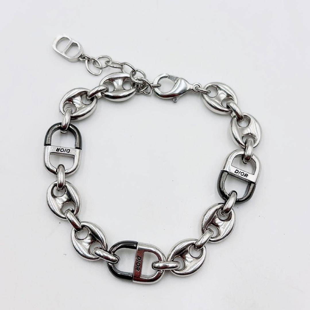 Dior 8 チェーンリンク ブレスレット クリスチャンディオール シルバー