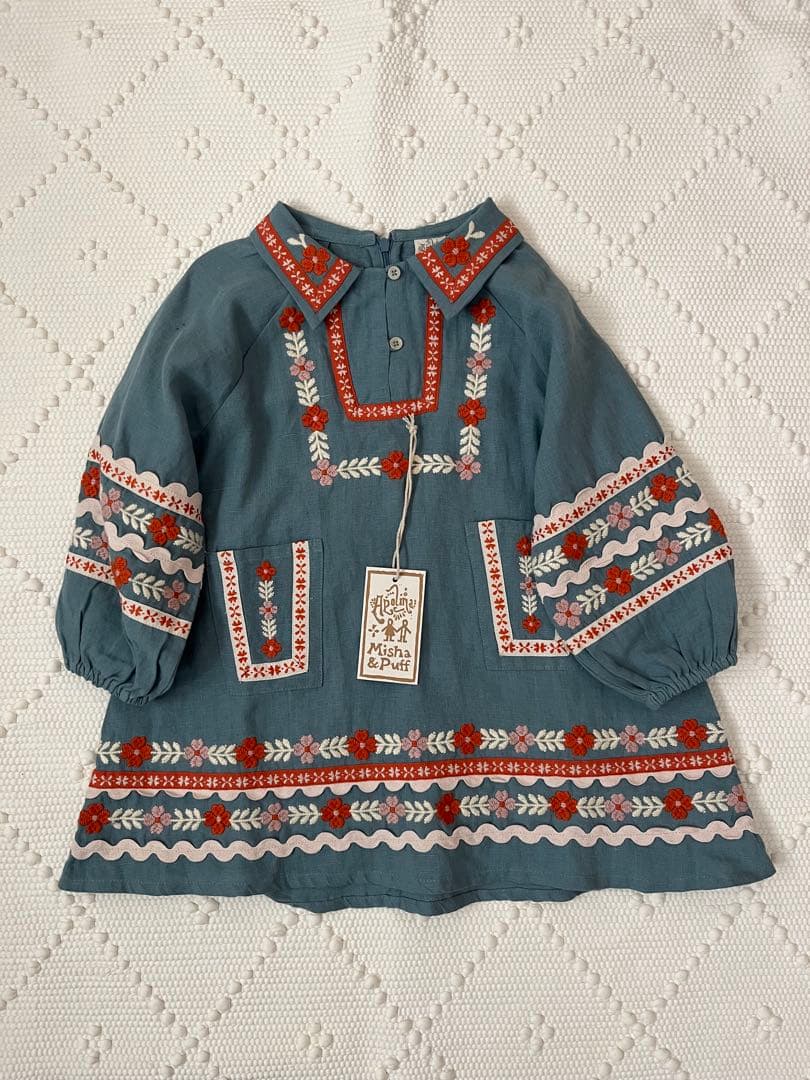 美品】apolina misha&puff ワンピース 3-5y - メルカリ