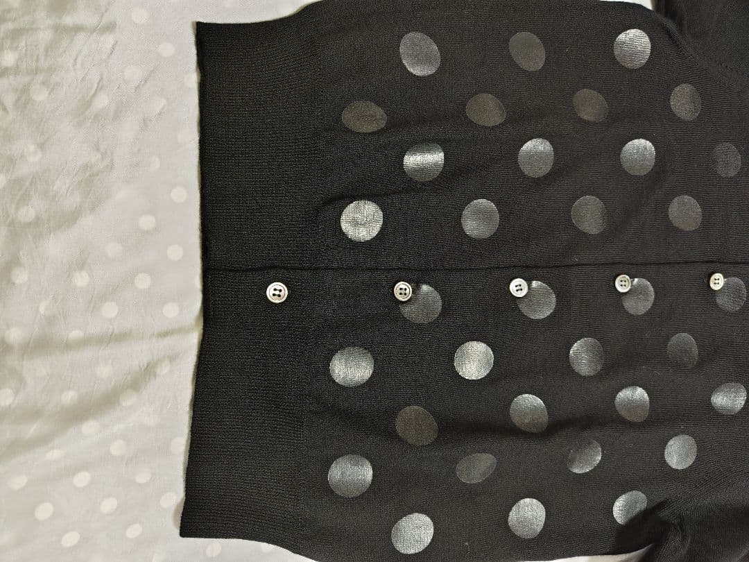 超美品！コムデギャルソン黒のドット柄ニットカーディガン 2025年 購入