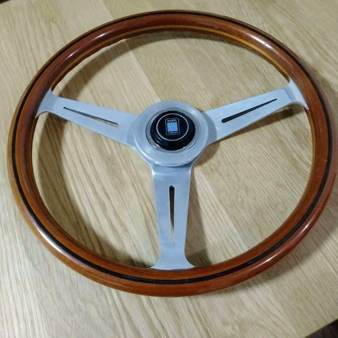 【80'S】NARDI ナルディ　クラシックウッド　ステアリングホイール　当時物 NARDI [ FET NARDI CLASSIC WOOD 38φ ] 380mm ウッド＆ポリッシュ