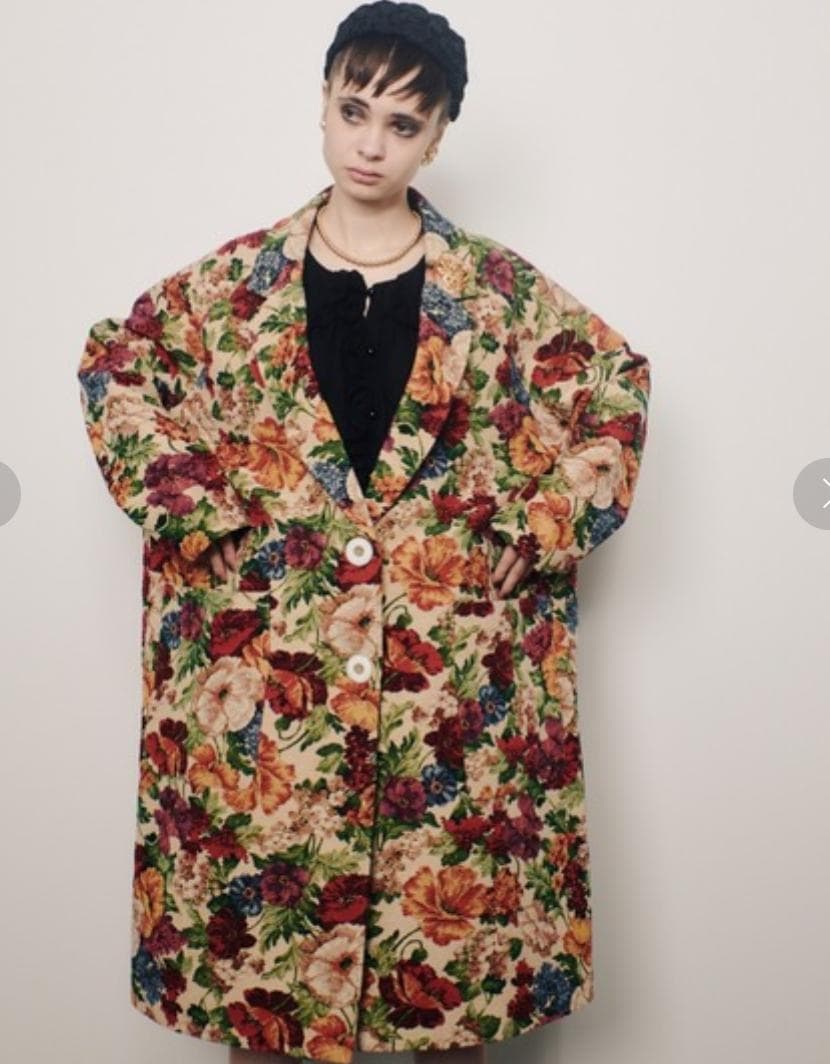 美品】manana suerte ゴブラン チェスターコート - メルカリ