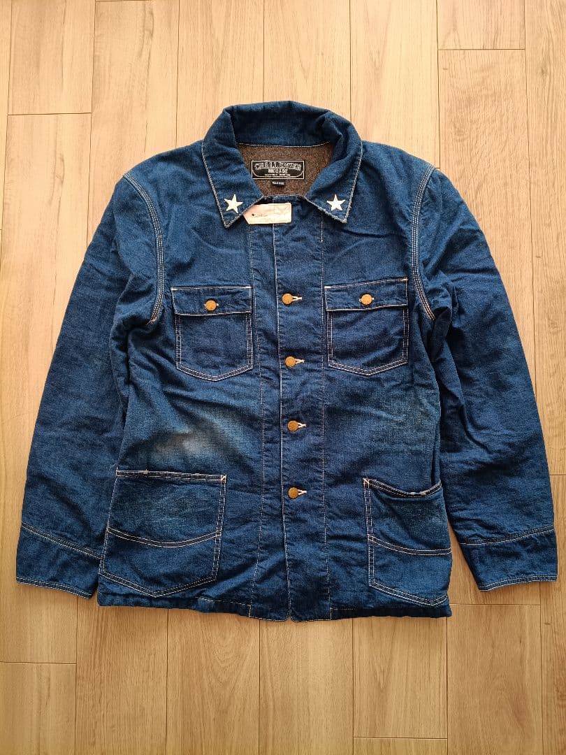 CHALLENGER デニムカバーオール XLサイズ CHALLENGER/DENIM COVERALL（NATURAL）［デニムカバーオール-24春夏