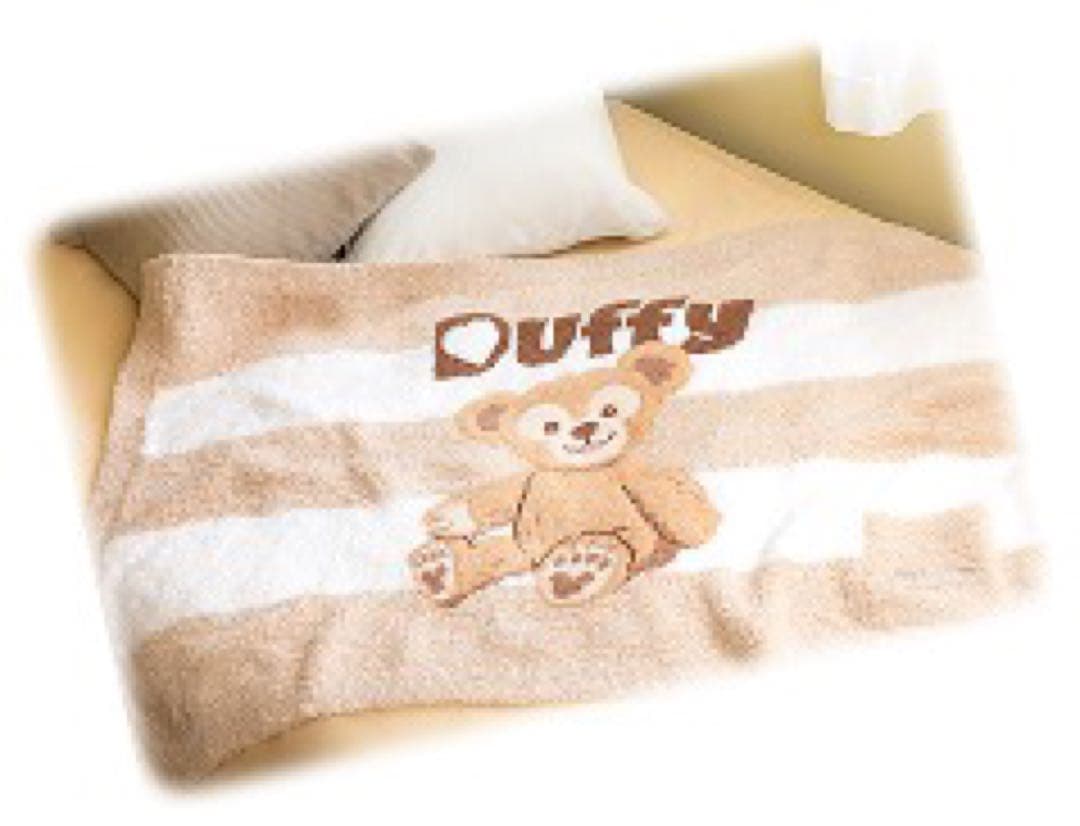 新品　未開封　ディズニーシー限定　ダッフィー　ジェラートピケ　ブランケット ダッフィーがちょこんと座ったニットブランケット 東京ディズニーシー