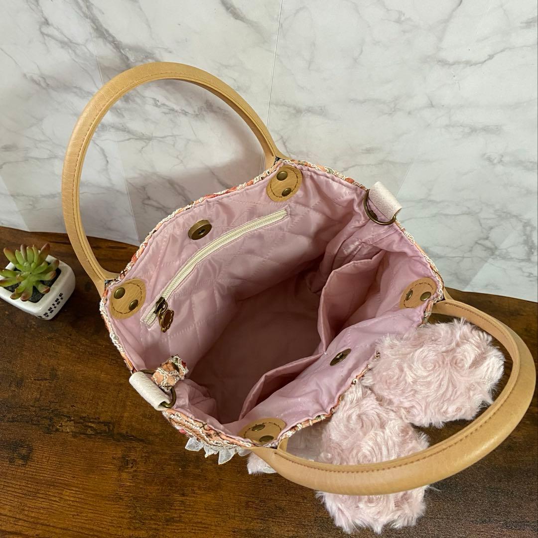 ね*】様 コヤンイサムチョン 【インド刺繍フリルバッグ】扇形 トート