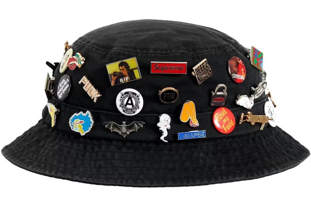 SUPREME Pins Crusher Blackレア バケットハット - メルカリ