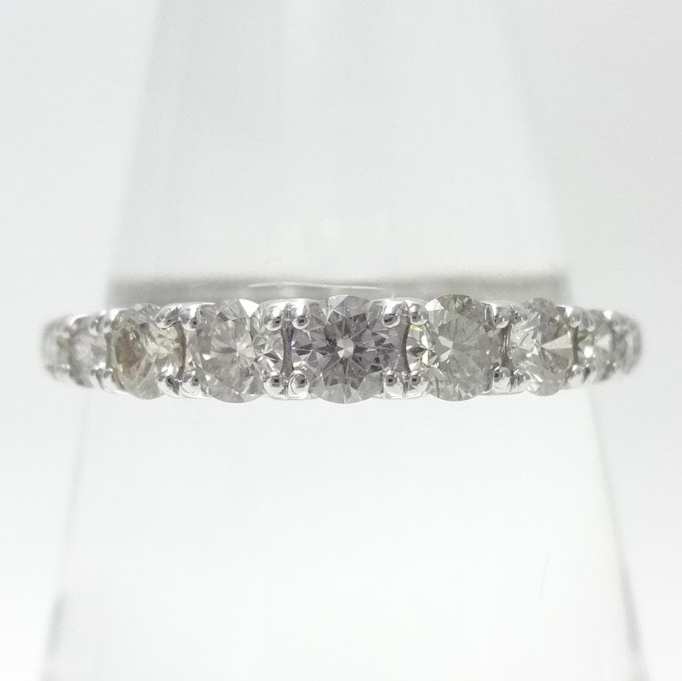 【美品】0.50ct　ダイヤモンド　ハーフエタニティ　リング　プラチナ