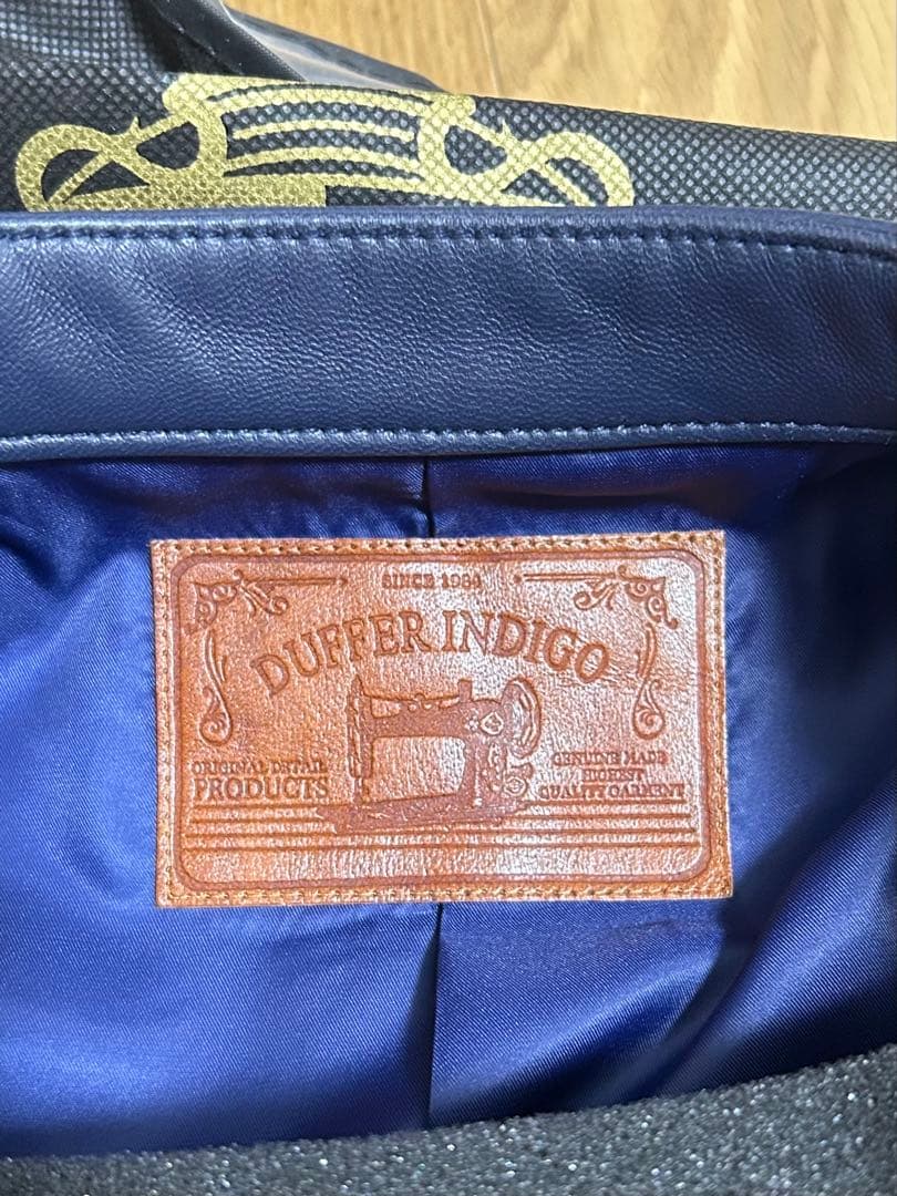 ☆こんぶ様専用☆DUFFER INDIGO ネイビー レザーライダースジャケット