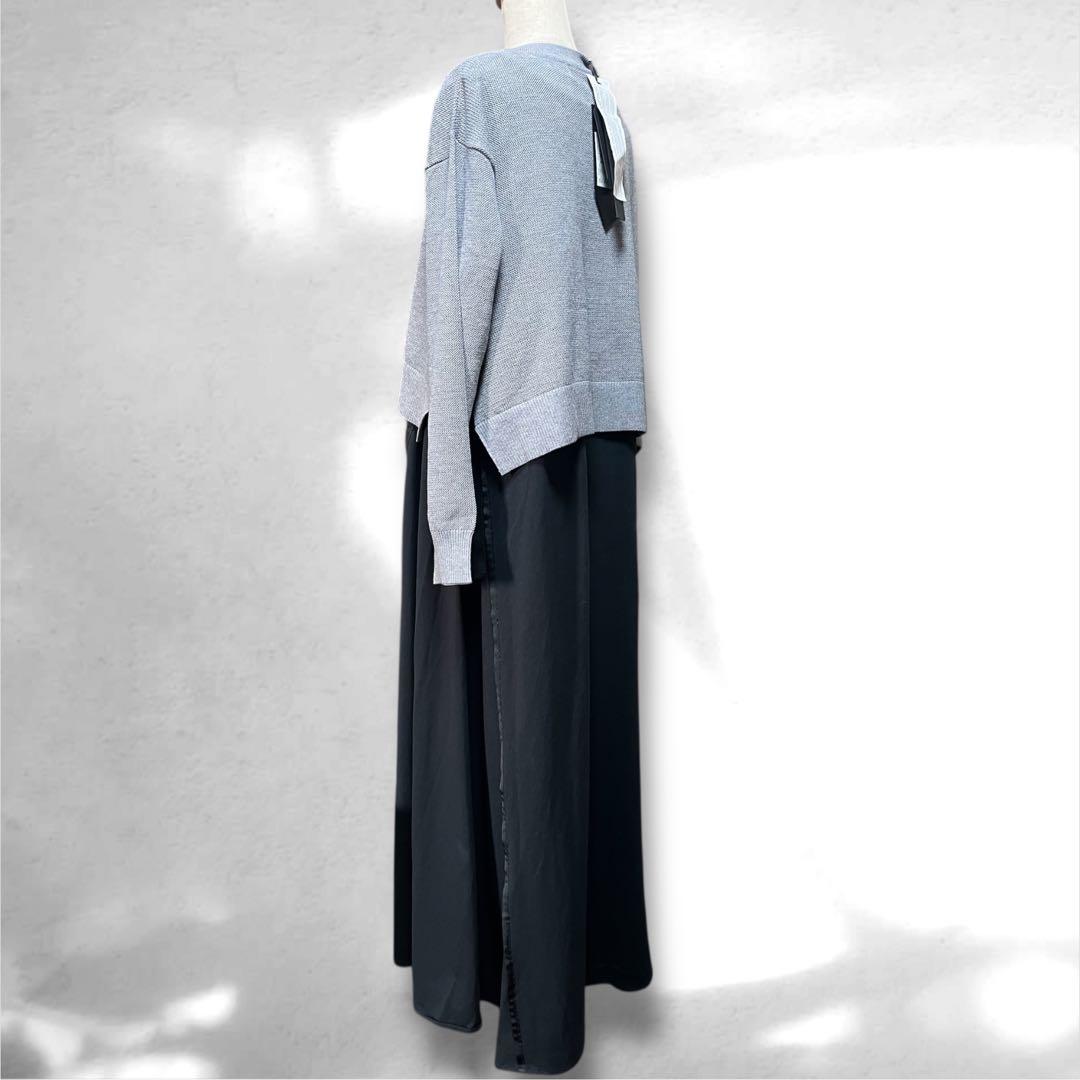 ♥️新品未使用♥️MICALLE MICALLEカットニット×ドッキングワンピース