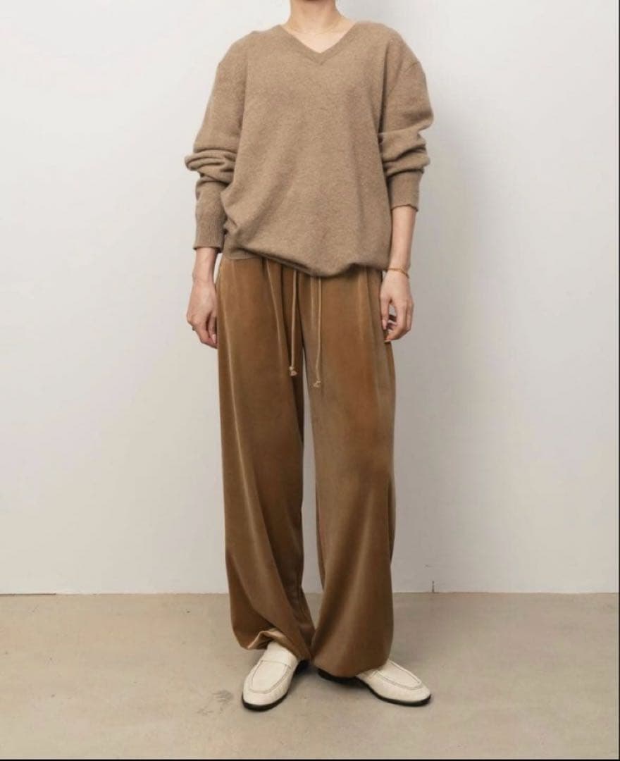 OOTHO velour easy pants ベロアパンツ ブラウン - メルカリ