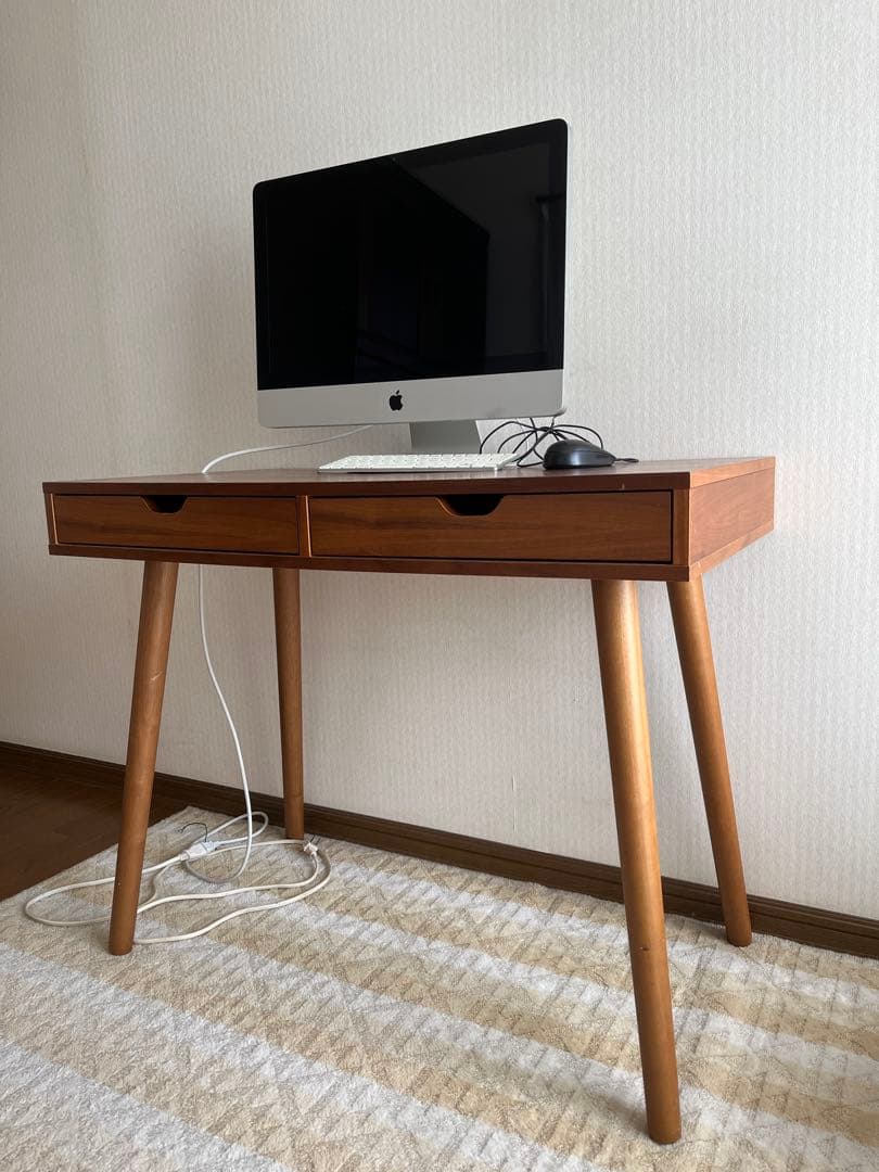 北欧ウッドデスク　引き出し付　パソコンデスク 爆買WEEK+5%☆3/1迄】パソコンデスク 引き出し付き デスク おしゃれ