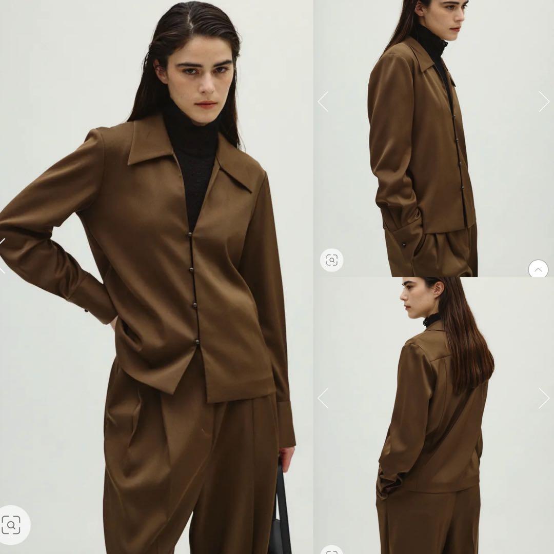 RIM.ARK 26SS Open collar slim SH JKブラウン - メルカリ