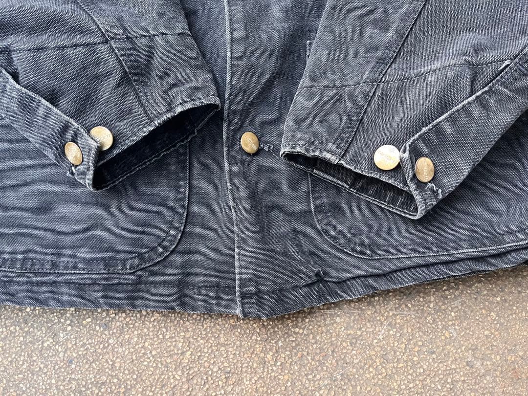 激レア 90s 星タグ CARHARTT チョアコート ブラック 42 裏キルト