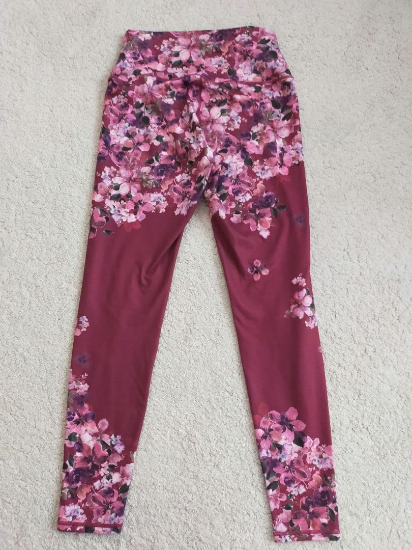 スカーラ SUKALA フルオブフラワーパネルレギンス 花柄 М